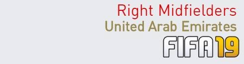 FIFA 19 United Arab Emirates Best Right Midfielders (RM) Ratings