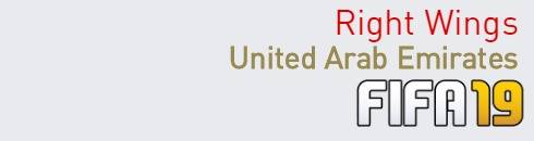 FIFA 19 United Arab Emirates Best Right Wings (RW) Ratings