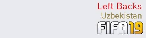 FIFA 19 Uzbekistan Best Left Backs (LB) Ratings