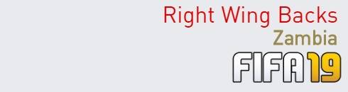 FIFA 19 Zambia Best Right Wing Backs (RWB) Ratings