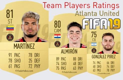 Atlanta United FIFA 19 Team Players Ratings