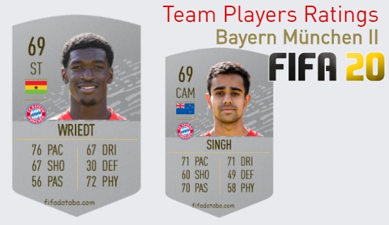 Bayern München II FIFA 20 Team Players Ratings