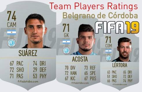 Belgrano de Córdoba FIFA 19 Team Players Ratings
