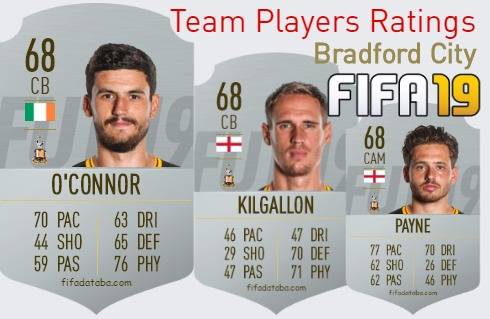 Bradford City FIFA 19 Team Players Ratings