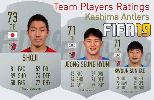 Kashima Antlers FIFA 19 Team Players Ratings