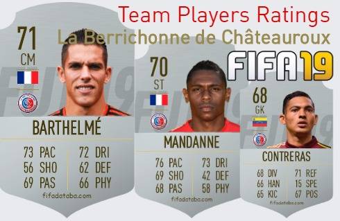 La Berrichonne de Châteauroux FIFA 19 Team Players Ratings