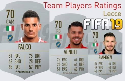 Lecce FIFA 19 Team Players Ratings