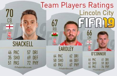 Lincoln City FIFA 19 Team Players Ratings