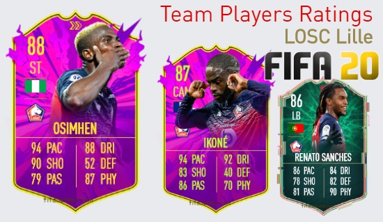 LOSC Lille FIFA 20 Team Players Ratings