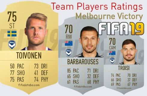 Melbourne Victory FIFA 19 Team Players Ratings