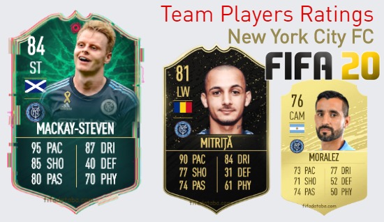New York City FC FIFA 20 Team Players Ratings