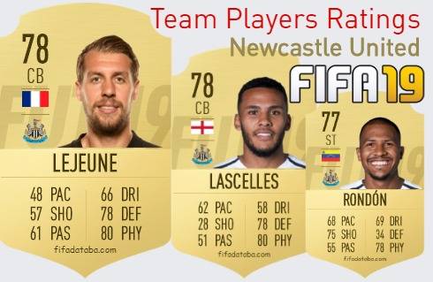 Newcastle United FIFA 19 Team Players Ratings