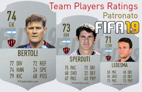 Patronato FIFA 19 Team Players Ratings