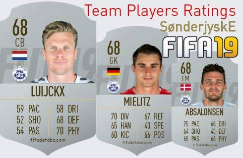 SønderjyskE FIFA 19 Team Players Ratings
