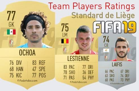 Standard de Liège FIFA 19 Team Players Ratings