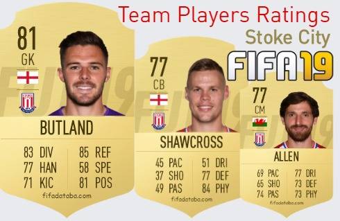 Stoke City FIFA 19 Team Players Ratings