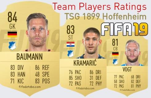 TSG 1899 Hoffenheim FIFA 19 Team Players Ratings