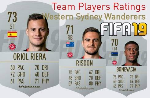 Western Sydney Wanderers FIFA 19 Team Players Ratings